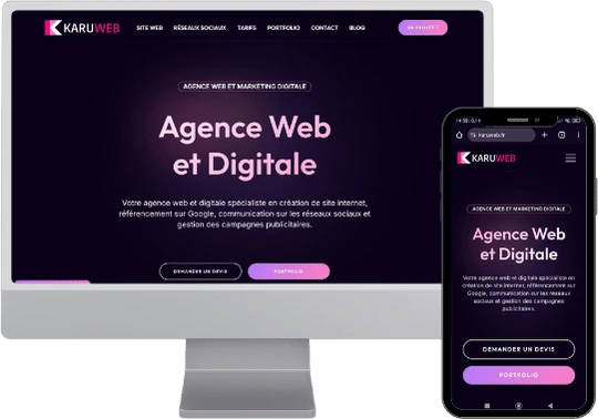 création site vitrine agence web - digital agency karuweb